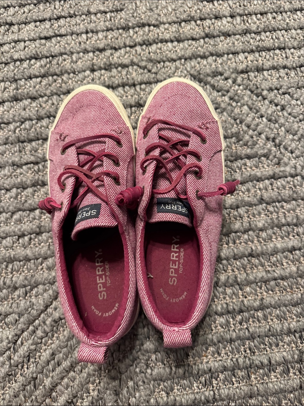 Sperry Kids Mauve Canvas Lace-Up Sneakers
